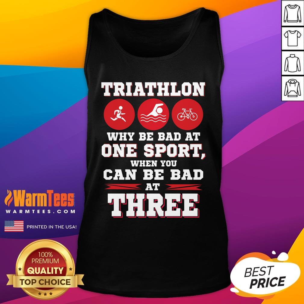 Top Three Sports One Race The Challenge Of A Triathlete's Life Tank-Top