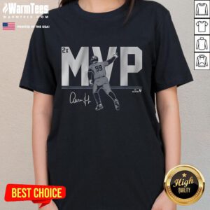Awesome Aaron Judge MVP Ladies Tee featuring a stylish design perfect for fans celebrating Aaron Judge's achievements.