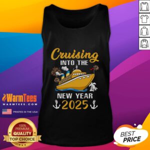 Awesome Cruising Into The New Year 2025 Tank Top featuring vibrant graphics and a comfortable fit for festive celebrations.