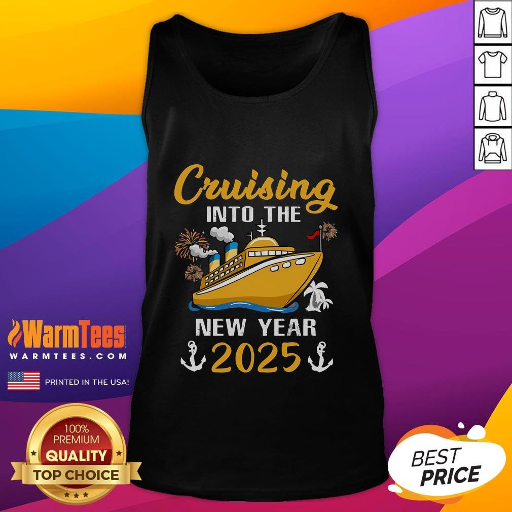 Awesome Cruising Into The New Year 2025 Tank Top featuring vibrant graphics and a comfortable fit for festive celebrations.