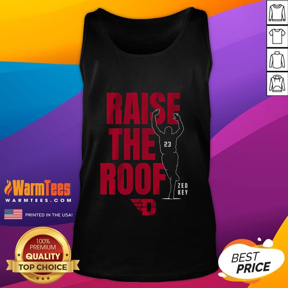 Awesome Dayton Basketball Raise the Roof Tank Top featuring a vibrant design, perfect for fans and game day attire.