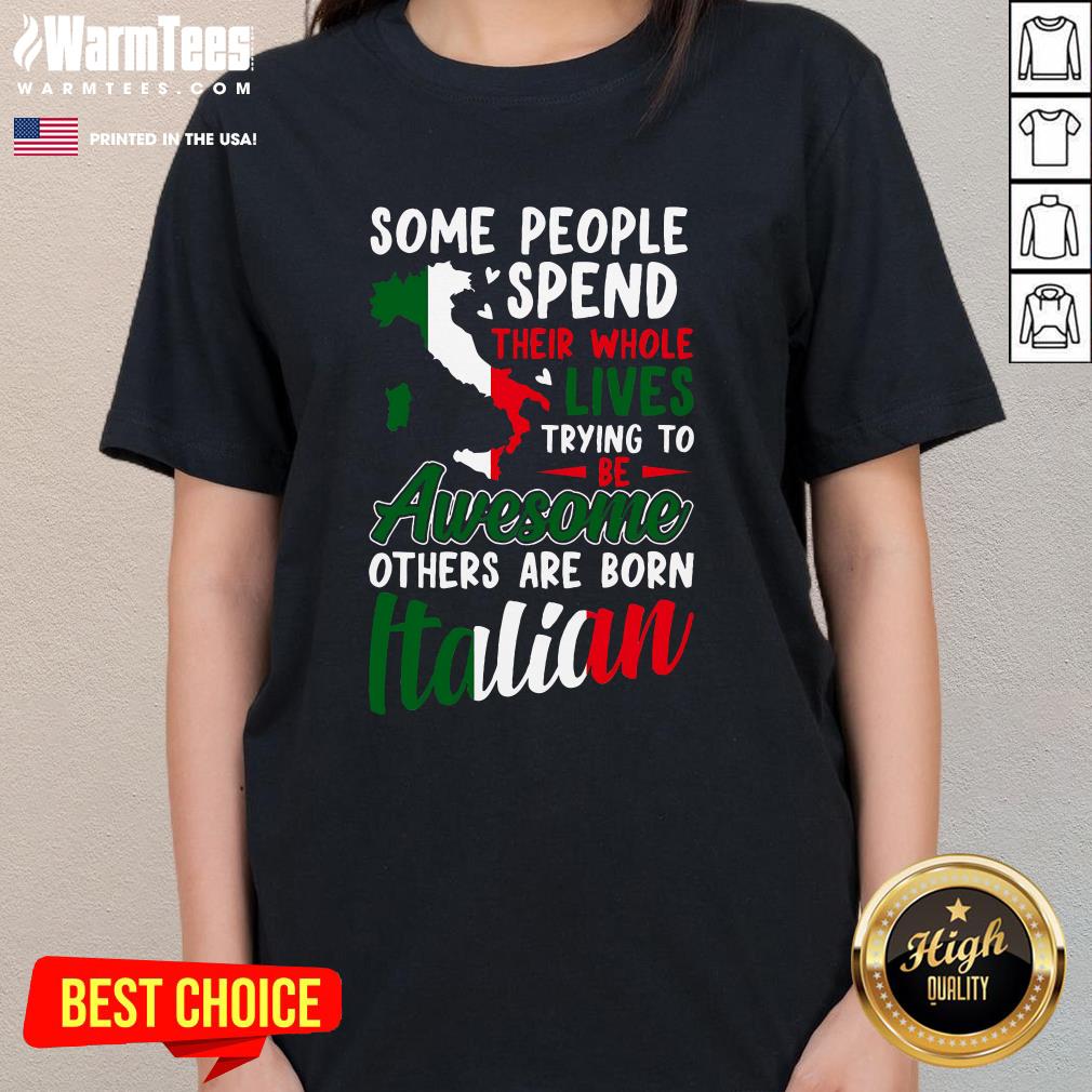Awesome Italian Italy Roots Ladies-Tee