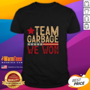 Awesome Team Garbage T-Shirt for Trump 2024 Elections featuring bold graphics and vibrant colors celebrating team spirit.