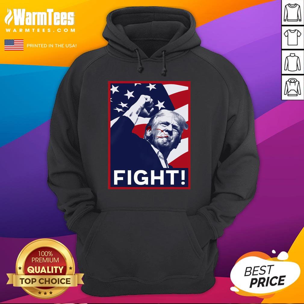 Awesome Trump Fight Fist Pump US Flag Poster 2024 Hoodie