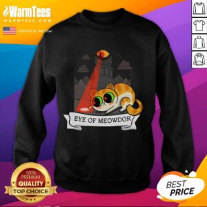 Cute Eye of Meowdor Cat Sweatshirt featuring an adorable cat graphic, perfect for cat lovers and cozy fashion.