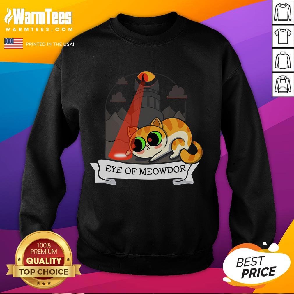Cute Eye of Meowdor Cat Sweatshirt featuring an adorable cat graphic, perfect for cat lovers and cozy fashion.