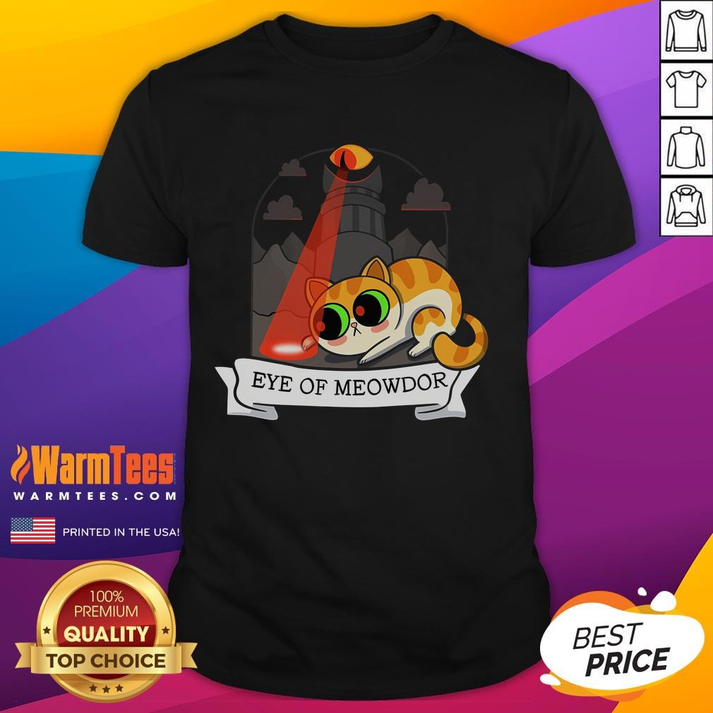 Alt Text: Cute Eye Of Meowdor Cat T-Shirt featuring an adorable cat graphic in vibrant colors on a stylish tee.
