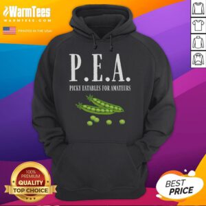 Funny Pea Picky Eatables hoodie featuring a playful design for food lovers and amateurs, perfect for casual wear.