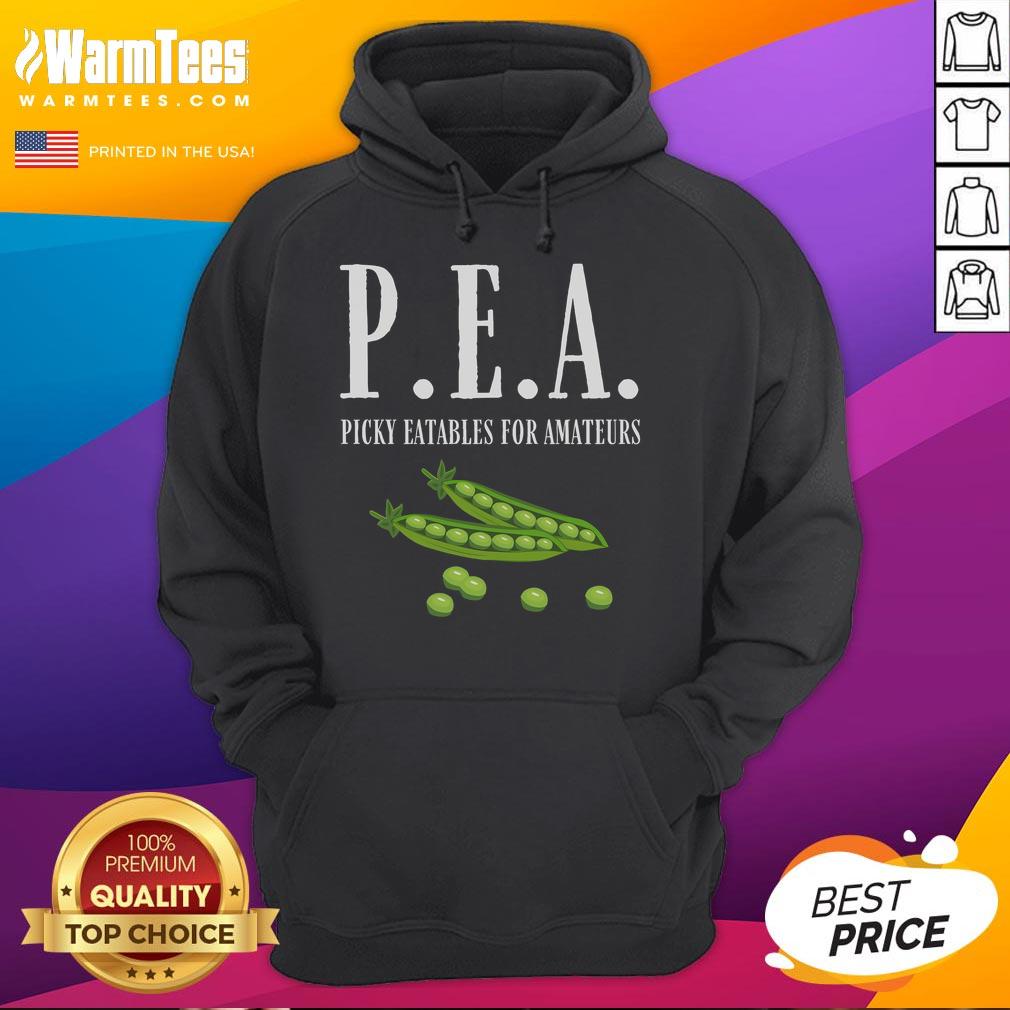 Funny Pea Picky Eatables hoodie featuring a playful design for food lovers and amateurs, perfect for casual wear.