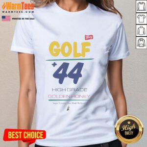 Good Golf Wang Lewis Hamilton 44 Golden Honey Ladies Tee featuring a stylish design for golf enthusiasts.