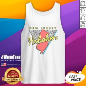 Retro triangle tank top featuring 'Good Hoboken New Jersey' design, perfect for city pride and casual wear.