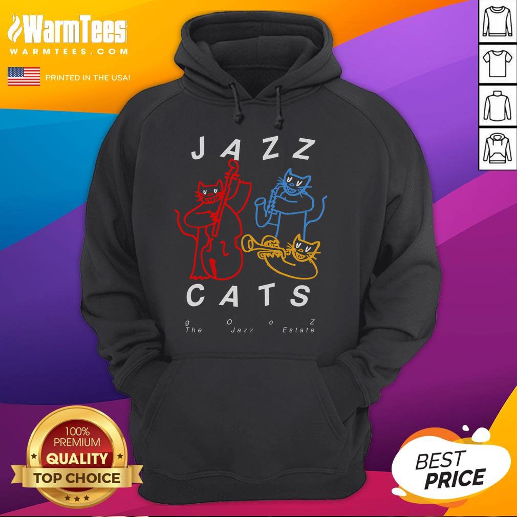 Good Jazz Cats Gooz The Jazz Estate Hoodie featuring a stylish design for jazz lovers and music enthusiasts.