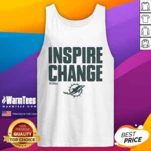 Good Miami Dolphins Inspire Change tank top featuring vibrant team colors and logo, perfect for fans and summer wear.