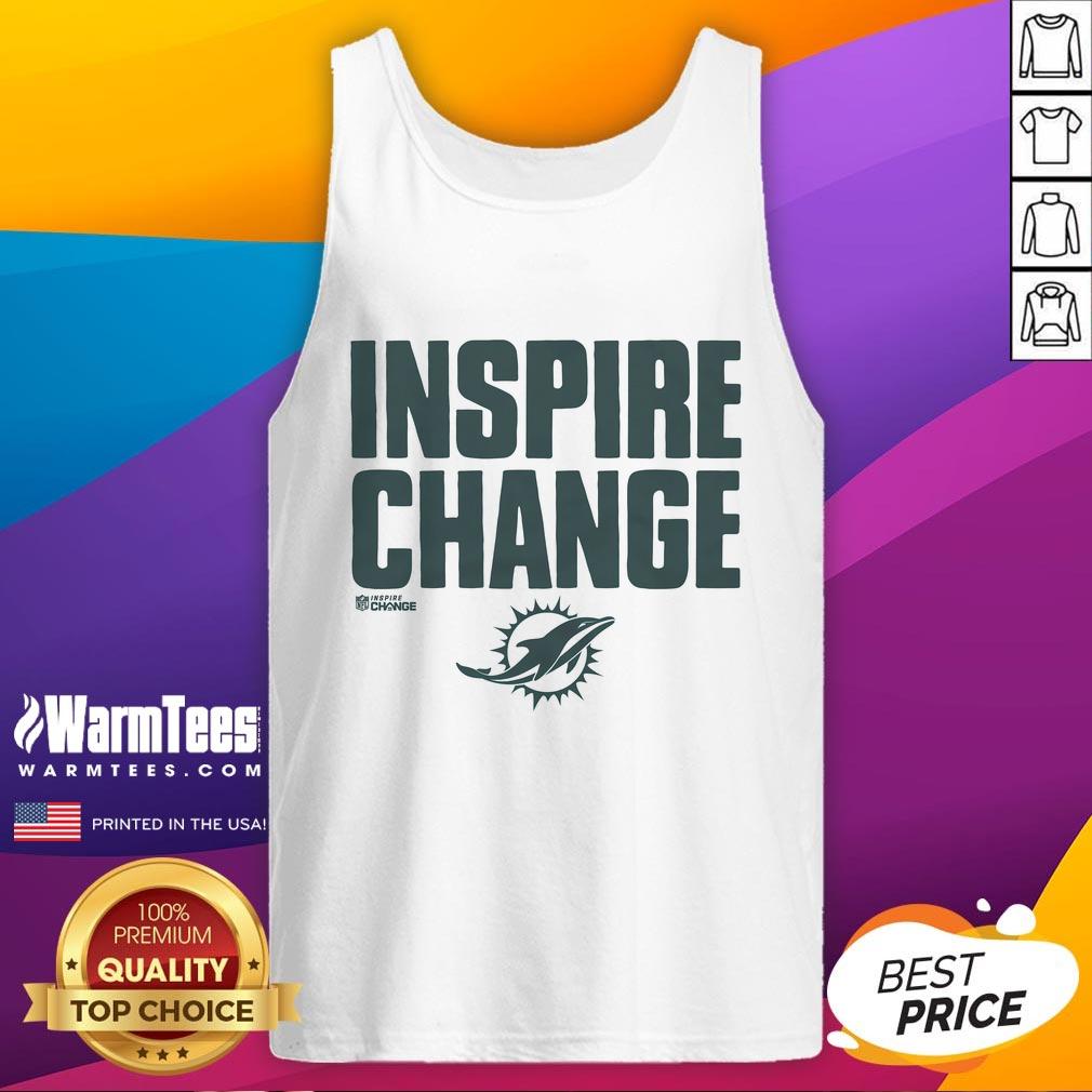 Good Miami Dolphins Inspire Change tank top featuring vibrant team colors and logo, perfect for fans and summer wear.