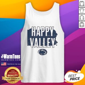 Happy Valley tank top featuring Penn State graphics, perfect for showing hometown pride at college events and casual outings.