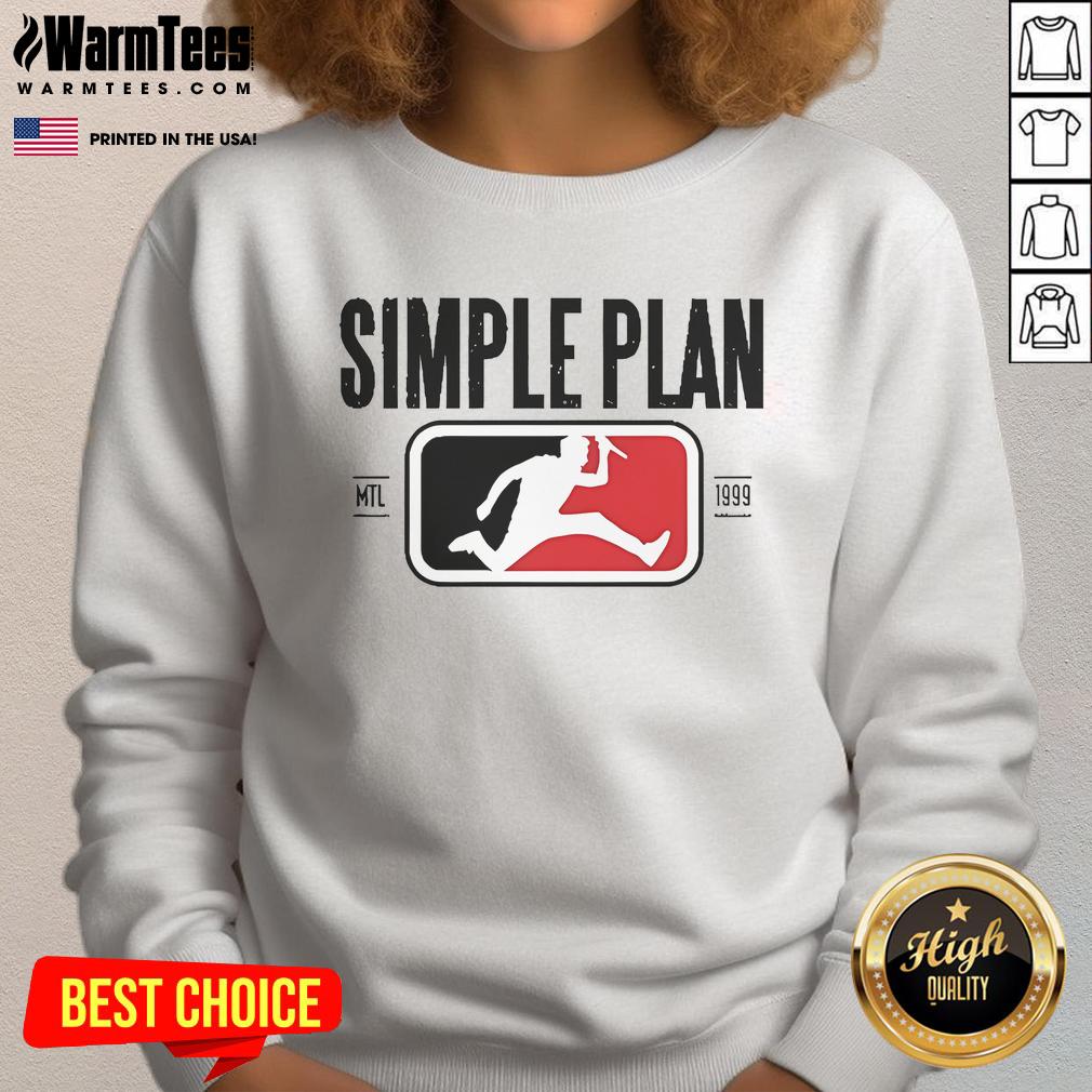 Official Simple Plan SP Style Logo Raglan Sweatshirt featuring a stylish design for fans of the band.
