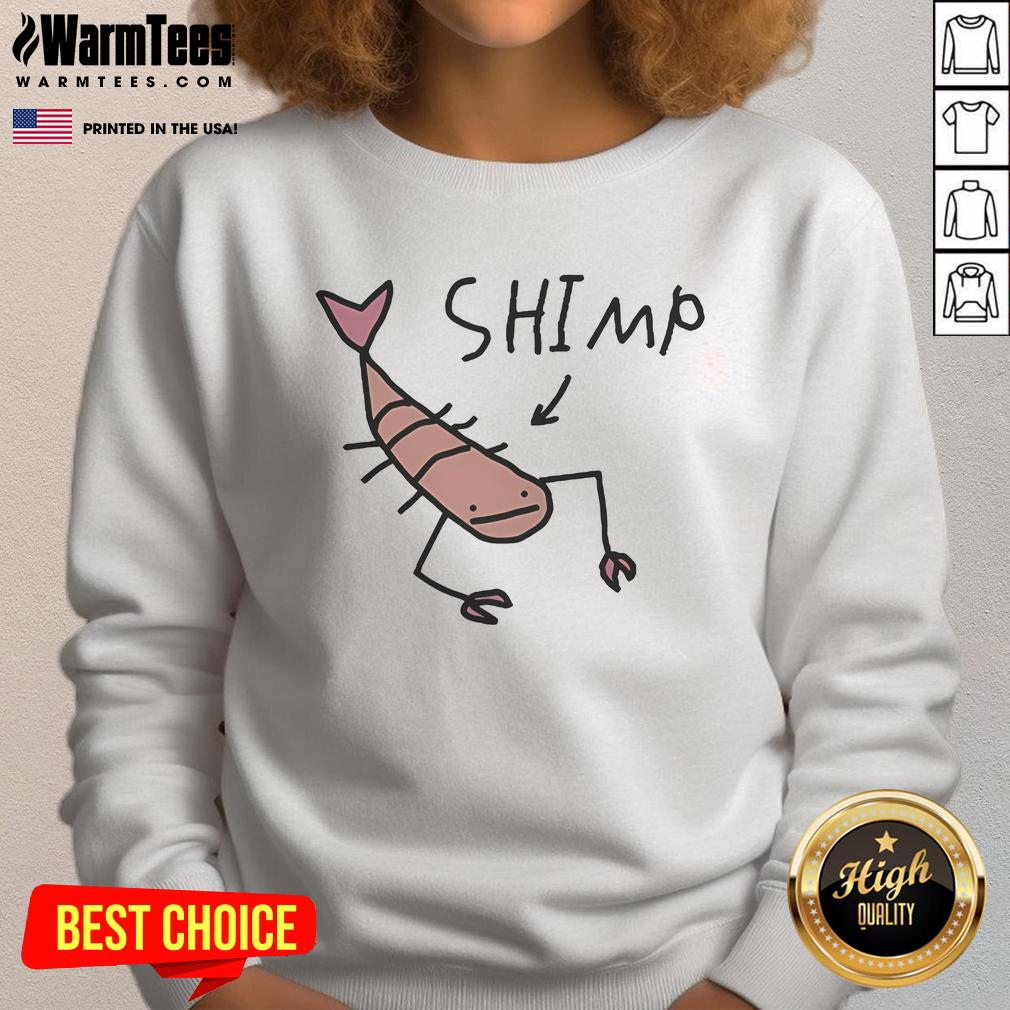 Official Worstshirts Shrimp Sweatshirt featuring a fun shrimp graphic on a cozy, stylish design for seafood lovers.