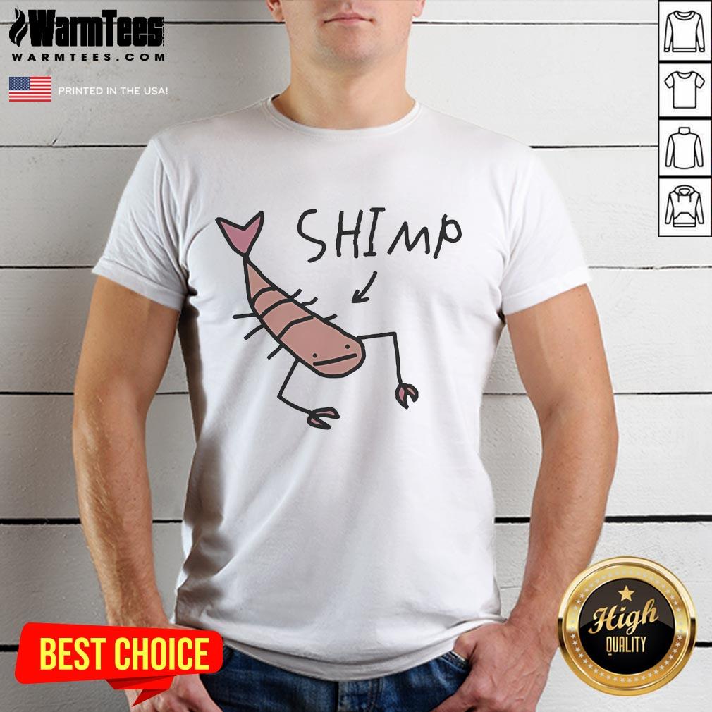 Official Worstshirts Shrimp T-Shirt featuring a colorful shrimp graphic on a casual tee, perfect for seafood lovers.
