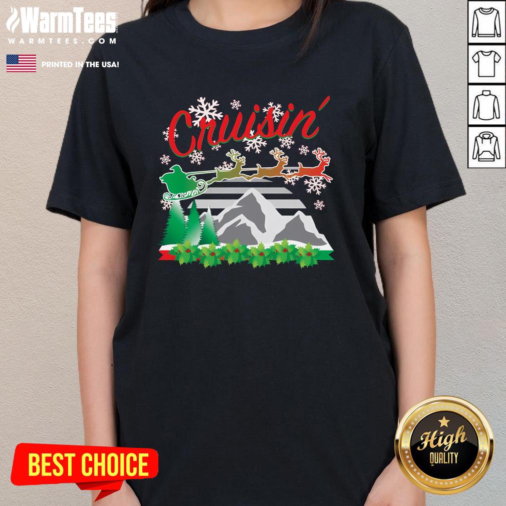 Top Cruisin' Santa Ladies-Tee
