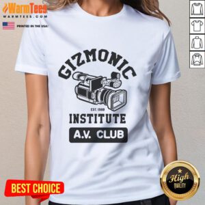 Top MST3K Gizmonic Institute AV Club Ladies Tee featuring a stylish design for fans of Mystery Science Theater 3000.