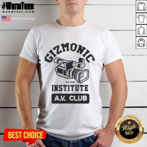 Top MST3K Gizmonic Institute AV Club T-Shirt featuring iconic design and vibrant colors for fans of Mystery Science Theater 3000.