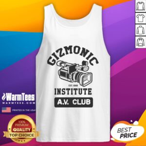 Top MST3K Gizmonic Institute AV Club tank top featuring iconic logo and vibrant colors, perfect for fans of Mystery Science Theater 3000.