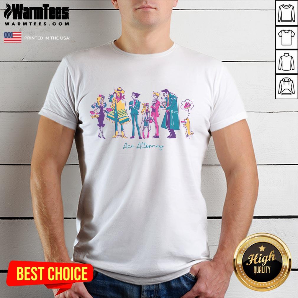 Awesome Ace Attorney Phoenix Wright T-Shirt featuring a whimsical lunch break design for fans of the game.