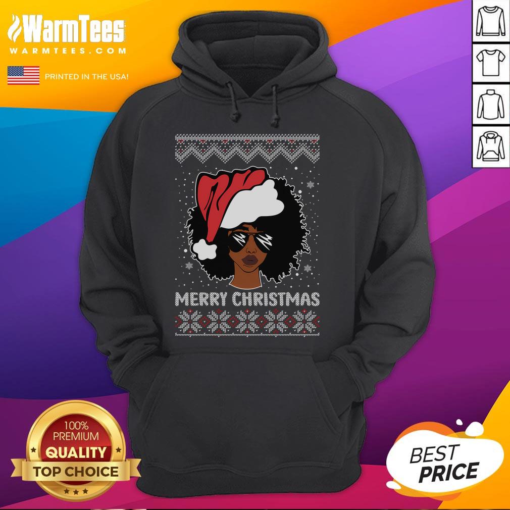 Awesome African American ugly Christmas pajama hoodie featuring festive designs and cozy fit for holiday celebrations.