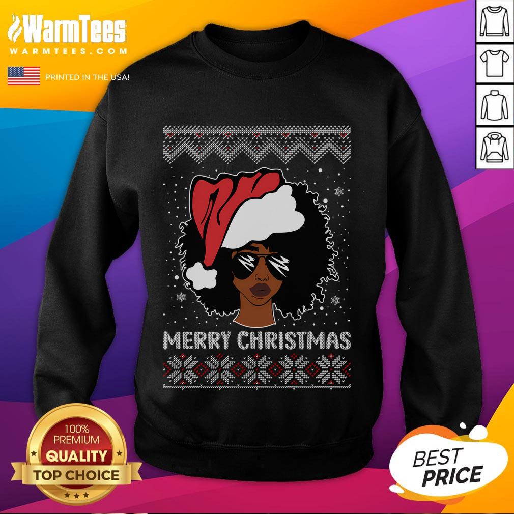 Awesome African American ugly Christmas pajama sweatshirt featuring festive designs and vibrant colors for holiday cheer.