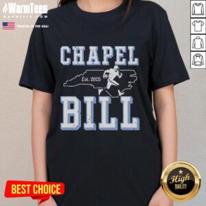 Awesome Chapel Bill merch vintage North Carolina fan ladies tee featuring a stylish design perfect for game day.