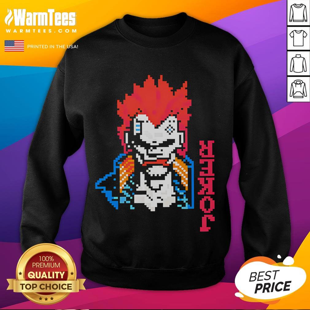 Cyberpunk 2077 X Balatro Joker sweatshirt featuring vibrant graphics and a stylish design, perfect for fans of the game.