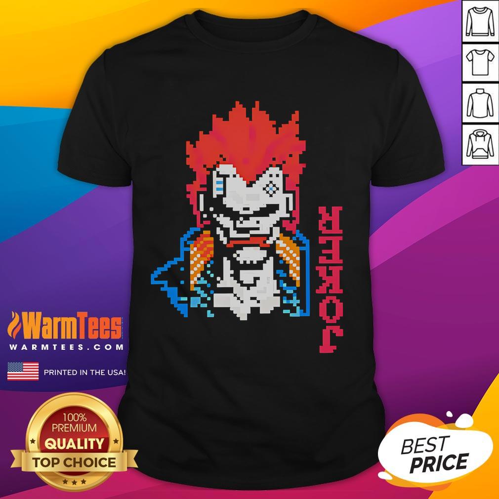 Awesome Cyberpunk 2077 X Balatro Joker T-Shirt featuring vibrant graphics and a unique design for fans of both franchises.