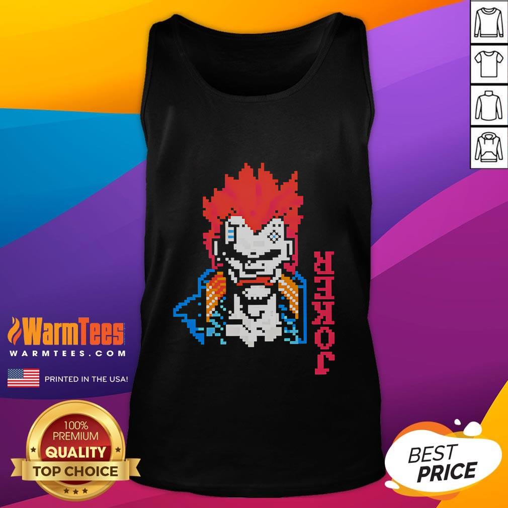 Awesome Cyberpunk 2077 X Balatro Joker tank top featuring vibrant graphic design and edgy style for gamers.