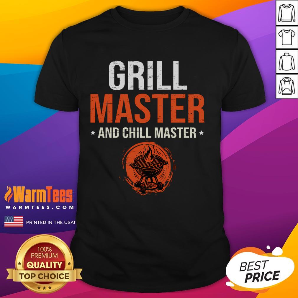 Awesome Grill Master and Chill Master Father's Day T-Shirt featuring a fun design for dads who love grilling and relaxing.