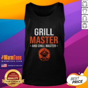 Awesome Grill Master and Chill Master Father's Day tank top featuring a fun graphic design for dads who love BBQ.
