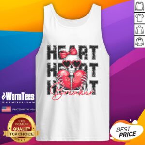 Cute couple wearing matching Awesome Heart Breaker tank tops, showcasing their fun and playful relationship style.