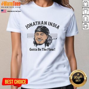 Awesome Jonathan India Gotta Be The Flow KC Ladies Tee in vibrant colors, perfect for casual wear and stylish outings.
