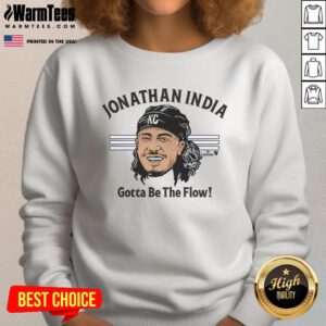 Awesome Jonathan India Gotta Be The Flow KC Sweatshirt in vibrant colors, perfect for stylish casual wear.