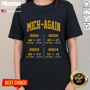 Awesome Mich Again 2024 Ladies Tee featuring a stylish design, perfect for fans and casual wear.
