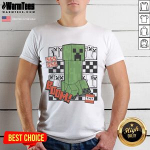Awesome Minecraft Creeper TNT T-Shirt featuring a vibrant green Creeper graphic and explosive TNT design.