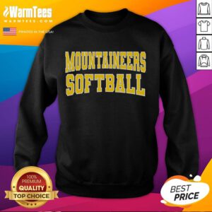 Appalachian State Sports fan wearing Awesome Mountaineers Softball sweatshirt, showcasing team spirit and style.