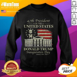 Awesome President Trump Inauguration Day 2025 sweatshirt featuring the USA flag, perfect for patriotic supporters.