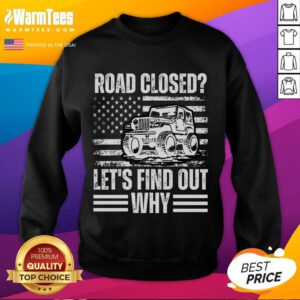 Vintage USA flag sweatshirt with 'Awesome Road Closed' graphic, perfect for stylish comfort and patriotic vibes.