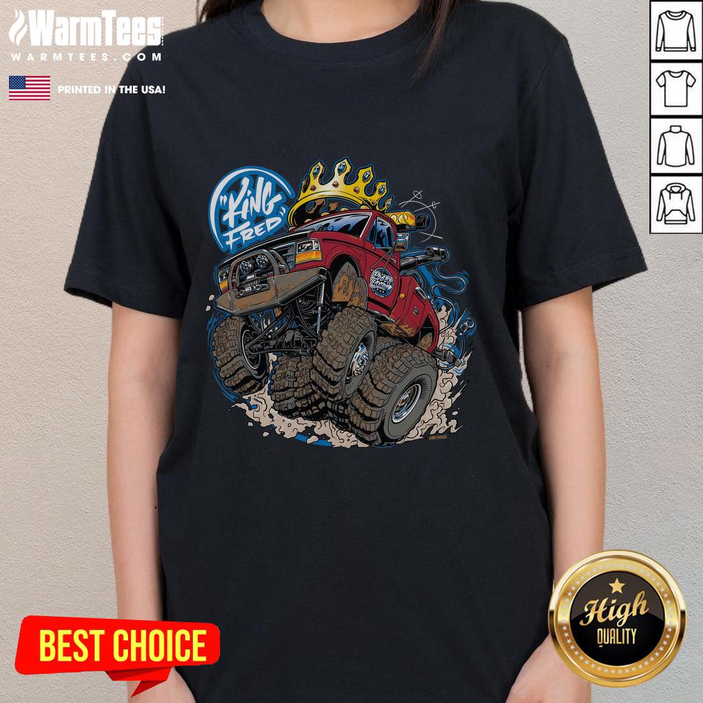 Awesome Robby Layton Nation King Fred ladies tee featuring a stylish design and vibrant colors perfect for casual wear.