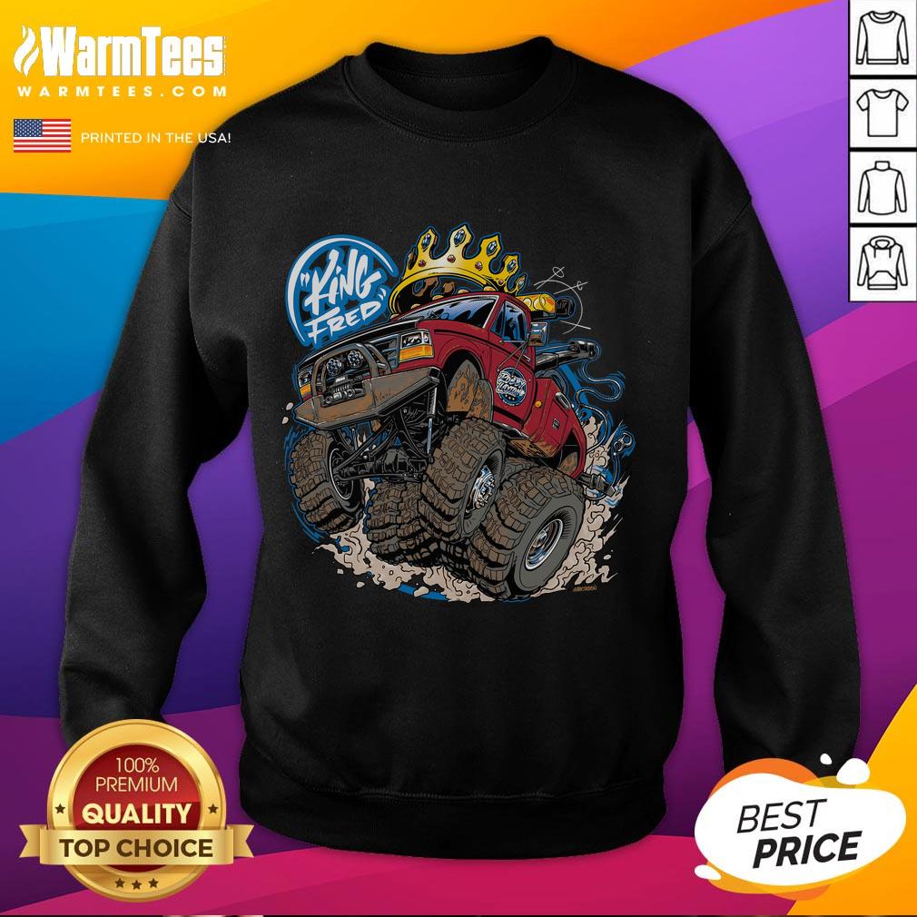 Alt Text: Awesome Robby Layton Nation King Fred sweatshirt featuring bold graphics and a stylish design for fans.