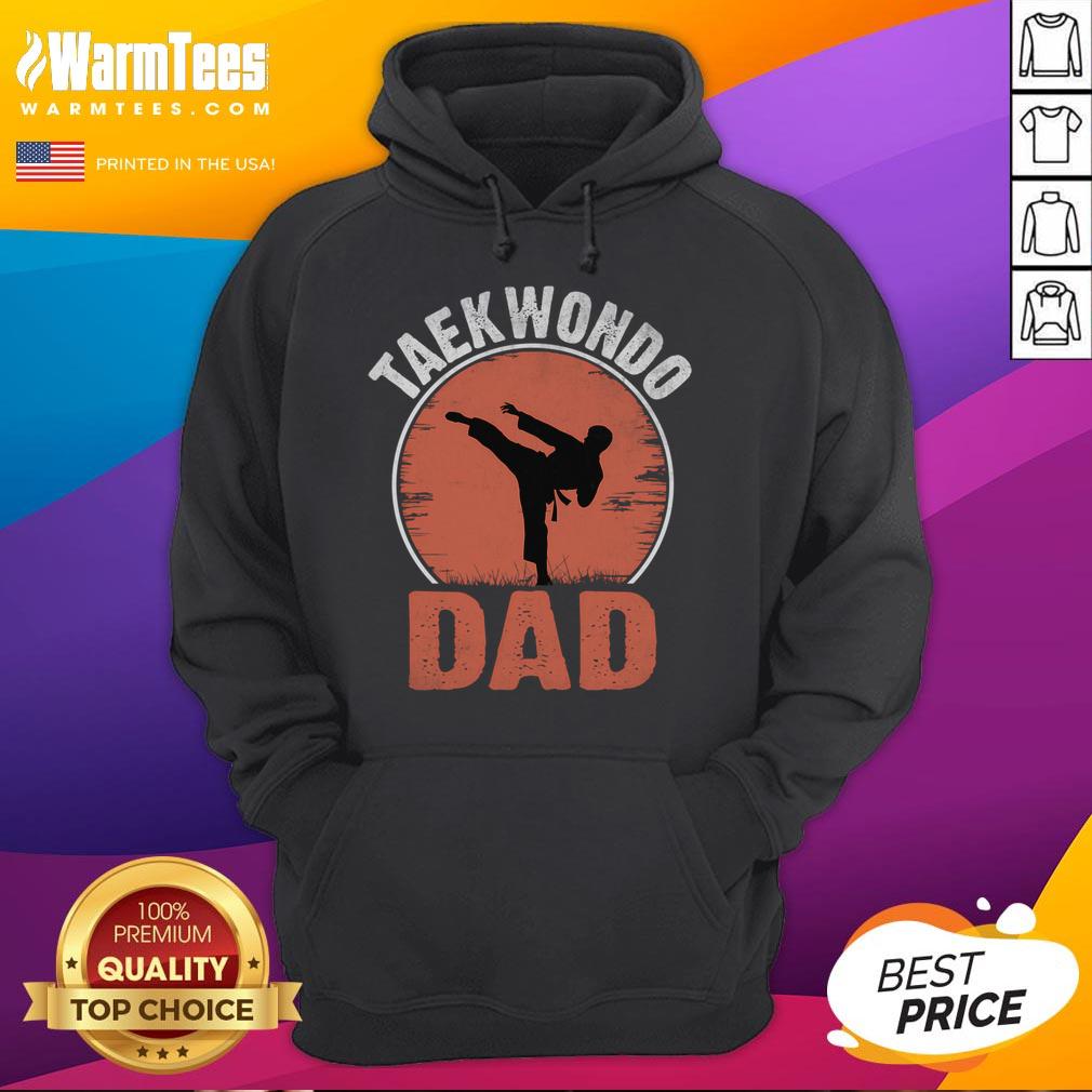 Awesome Taekwondo Dad in a stylish hoodie, showcasing his passion for martial arts and commitment to TKD.
