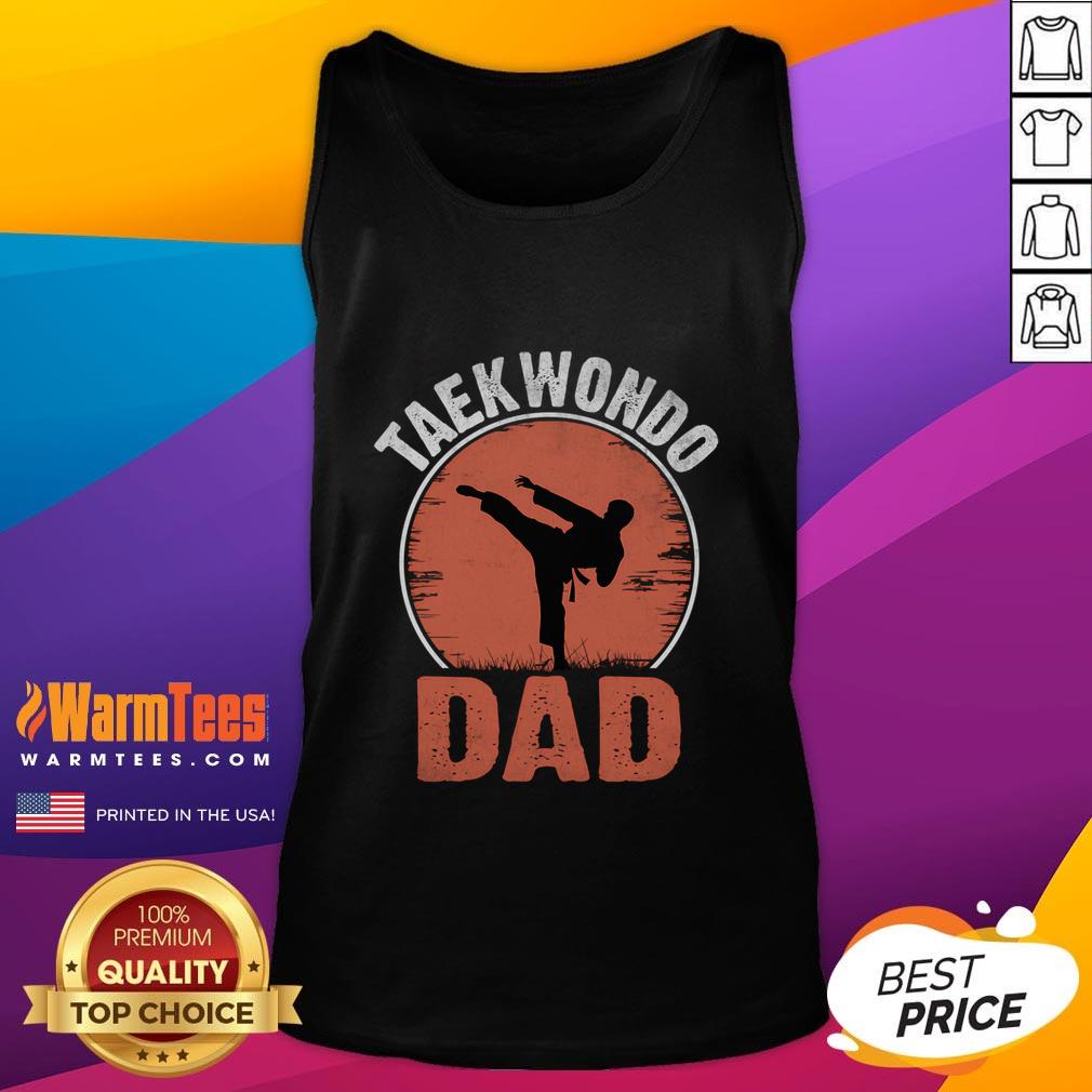 Awesome Taekwondo Dad in a stylish martial arts tank top, showcasing his passion for TKD and family pride.