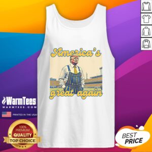 Awesome Trump America's Great Again vintage football tank top featuring bold graphics and a stylish design for sports fans.