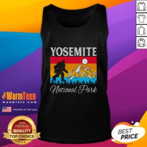 Yosemite National Park Bigfoot tank top featuring a vibrant design, perfect for outdoor adventures and nature lovers.