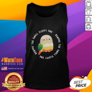 Adorable green cheek conure graphic on a cute tank top, perfect for bird lovers and parrot enthusiasts.